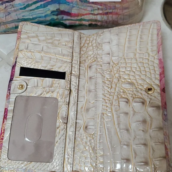 🧡💛 BRAHMIN ENTICE OMBRE Duxbury Satchel & Ady Wallet 💛🧡 - Picture 9 of 13